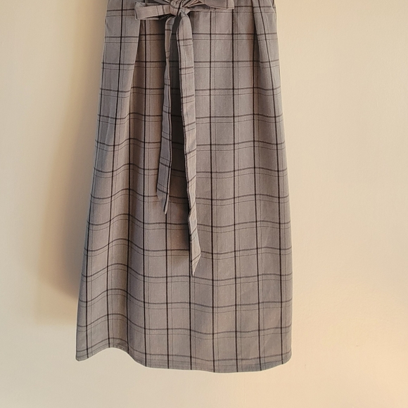 Polagram Gray Plaid Midi Dress - Picture 2 of 3